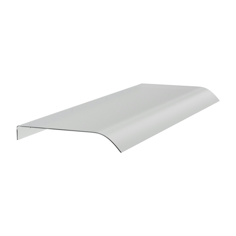 Living and Home Frosted Awning Canopy for Window and Door- 100cm W x 43cm D | Chrome | 1