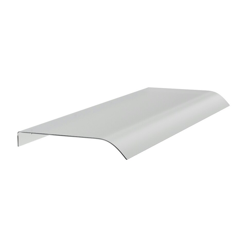 image 1 of Living and Home Frosted Awning Canopy for Window and Door-  100cm W x 43cm D | Chrome | 1