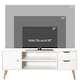image 8 of HOMCOM TV Stand for TVs up to 50 , TV Console Cabinet with Open Storage Shelf and Drawers for Living Room, Entertainment Room and Bedroom, White