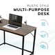 image 4 of Desk Computer PC Laptop Home Office Work desk, Study Writing Brown Rustic Style 80cm Brown