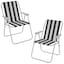 2 x Black & White Stripe