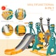 image 8 of HOMCOM 3-IN-1 Kids Swing and Slide Set with Basketball Hoop Slide Swing