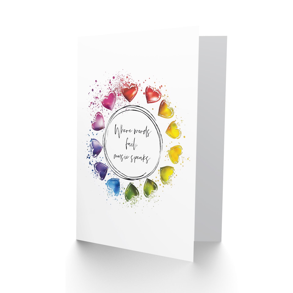 image 1 of Wedding Card Marriage Poem Music Hans Christian Andersen Rainbow