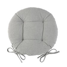 Harbour Housewares Round Garden Chair Seat Cushion - Grey | Grey | Grey