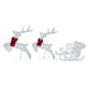 image 1 of Neo 240 LED Christmas Sleigh Reindeer Outdoor Decoration Warm Bright White Mixed Light Effects Timer 65cm Reindeers Weatherproof Frame 6 Ground Hooks Included