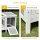 image 8 of PawHut Rabbit Hutch, Guinea Pig Cage w/ Slide Out Tray & Bunny Run, Grey