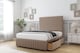 image 4 of Sloomy Madison Mink Plush Divan Bed Base 2 Drawers Right Side With 26 Inch Strutted Headboard & 12 Inch Matching Footboard | Brown | Mink | Single | 1