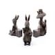 image 3 of Beatrix Potter Bronze Benjamin Bunny Plant Pot Feet - Set of 3 - L6 x W7 x H11 cm Brown