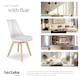 image 7 of Dining Chairs Frederikke - padded, ergonomic shape, wooden legs - Set of 4 White