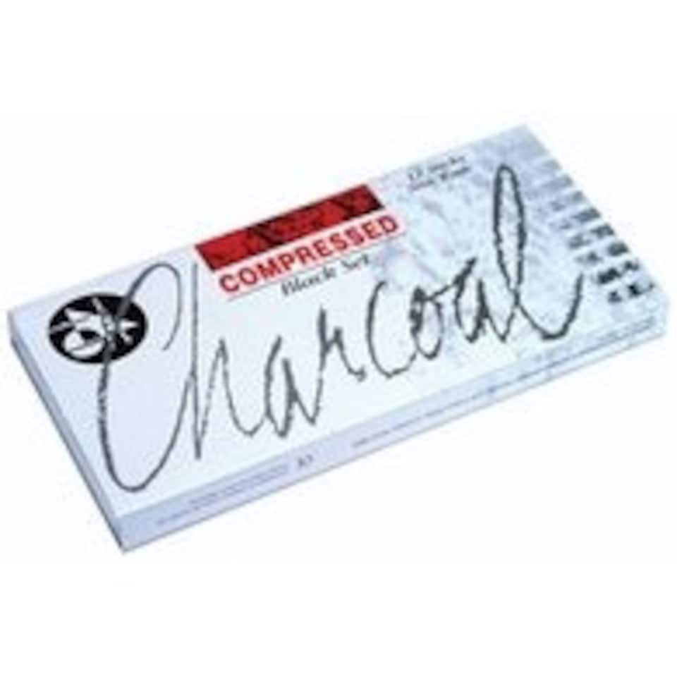 image 1 of Jakar Compressed Charcoal Sticks - Black (Pack of 12)