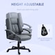 image 4 of HOMCOM Desk Chair, PU Leather Office Chair with Adjustable Height and Swivel Wheels, for Home Work Study, Dark Grey