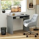 image 2 of HOMCOM Computer Desk Writing Table Study Workstation Storage Grey