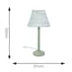 image 3 of ValueLights Bobbles Sage Green Table Lamp Green Arrow Pleat Shade & Bulb | Green