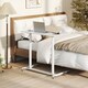 image 3 of COSTWAY Adjustable Height C-Shaped Mobile Standing Desk White White