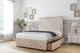 image 4 of Sloomy Sofia Chrome Sand Naples Divan Bed Base 2 Drawers Left Side With 26 Inch Strutted Headboard & 12 Inch Matching Footboard | Cream | Sand | Small Double | 1