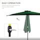 image 5 of Outsunny 3(m) Half Round Parasol Garden Sun Umbrella Metal w/ Crank Green