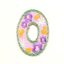 Multicoloured Letter O Alphabet Patch Motif (Value Pack of 3) for Dressmaking - per pack