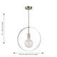 image 7 of First Choice Lighting Hailey Brushed Gold Ceiling Light Gold