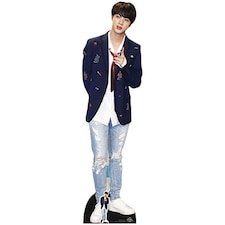 Kim Seok-jin Jin BTS Red Tie Lifesize Cardboard Cutout 179cm