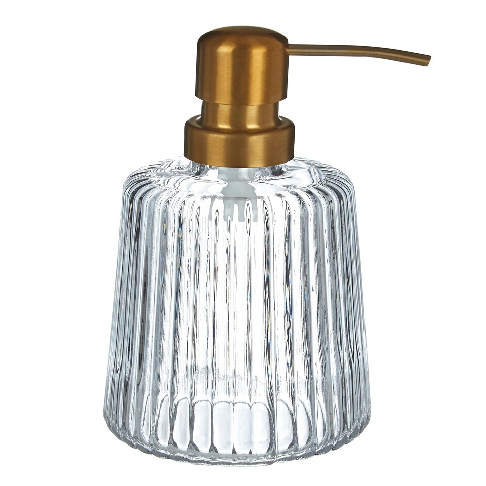 image 1 of Ticino Brittany Clear Glass Lotion Dispenser