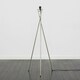 image 2 of ValueLights Camden Brushed Chrome Metal Stem Tripod Floor Lamp Silver