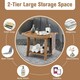 image 9 of COSTWAY Shower Bench Stool Bathroom Seat 2-Tier Brown