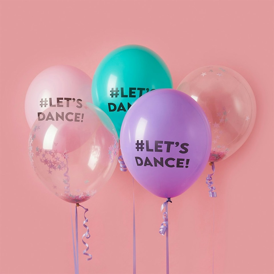 Let's Dance 12" Latex Balloons - Pack of 5 | Multi