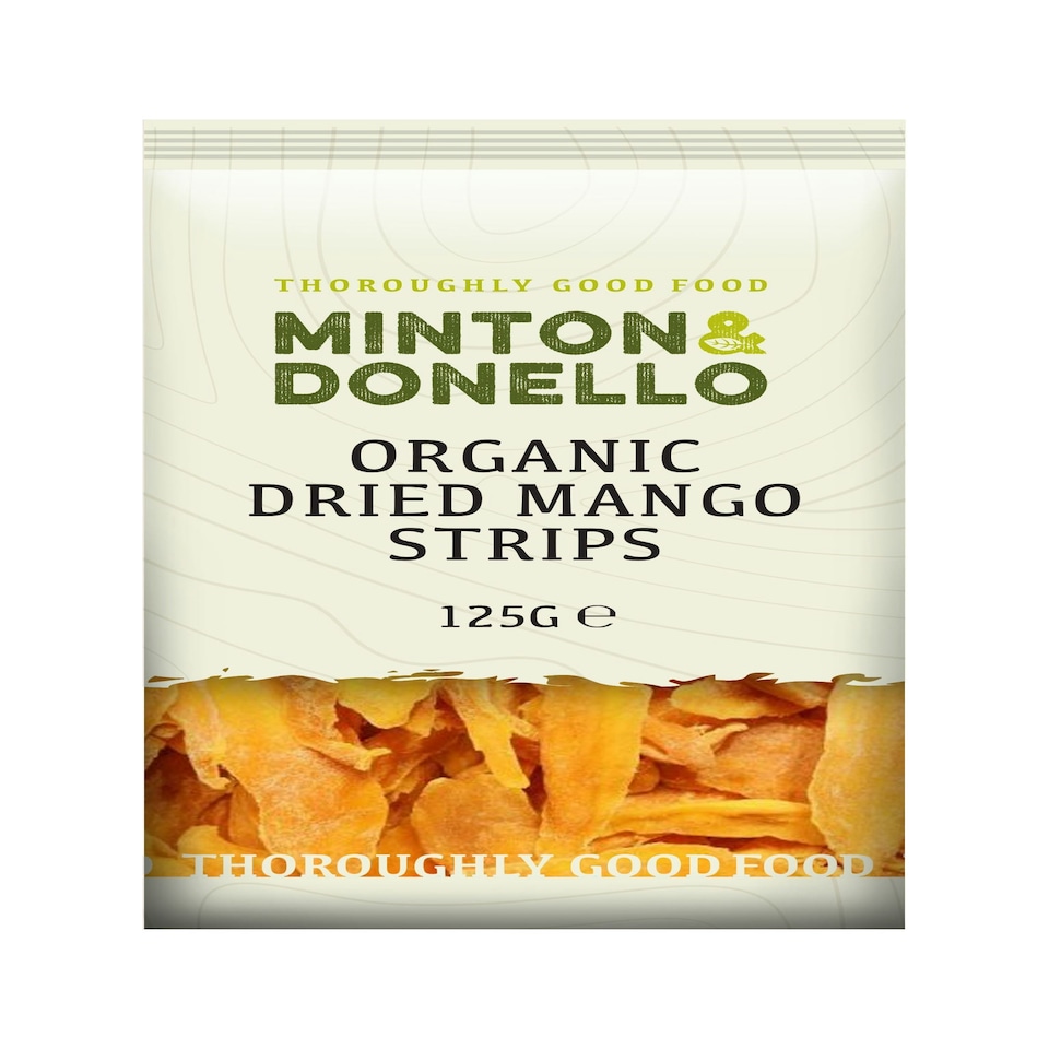 image 1 of Minton & Donello Organic Dried Mango Strips 6 x 125g | Multi