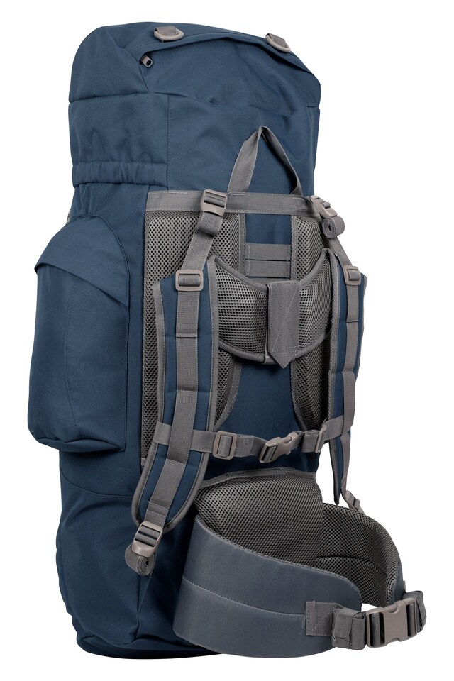image 1 of Mountain Warehouse Tor 65L Rucksack Adjustable Back Water Resistant Hiking Backpack