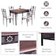 image 6 of COSTWAY 5PCS Dining Table & Chair Set Breakfast Bar Kitchen Furniture with Padded Seat