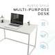 image 1 of Desk Computer PC Laptop Home Office Work desk 100cm, Study White Rustic Style White