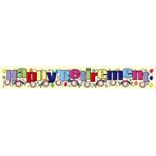 Simon Elvin Happy Retirement Wall Banner - Multicoloured - One Size