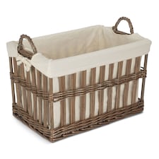 Small Malmo Openwork Laundry Storage Basket | Brown | Brown