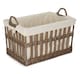 image 1 of Small Malmo Openwork Laundry Storage Basket | Brown | Brown