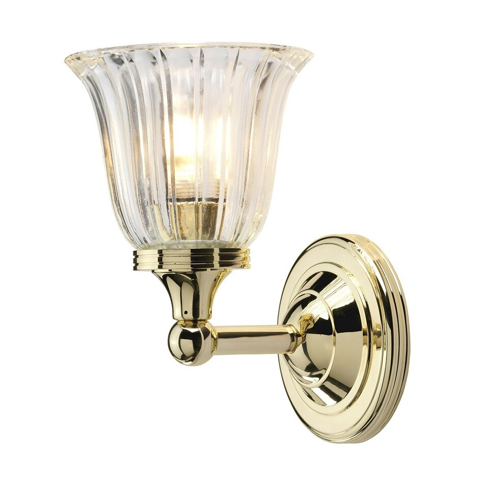image 1 of Austen 1 Light Bathroom Wall Light Polished Brass IP44, G9