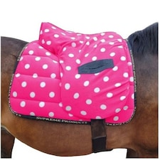 Supreme Products Dotty Fleece Horse Saddlepad - Paradise Pink - Pony