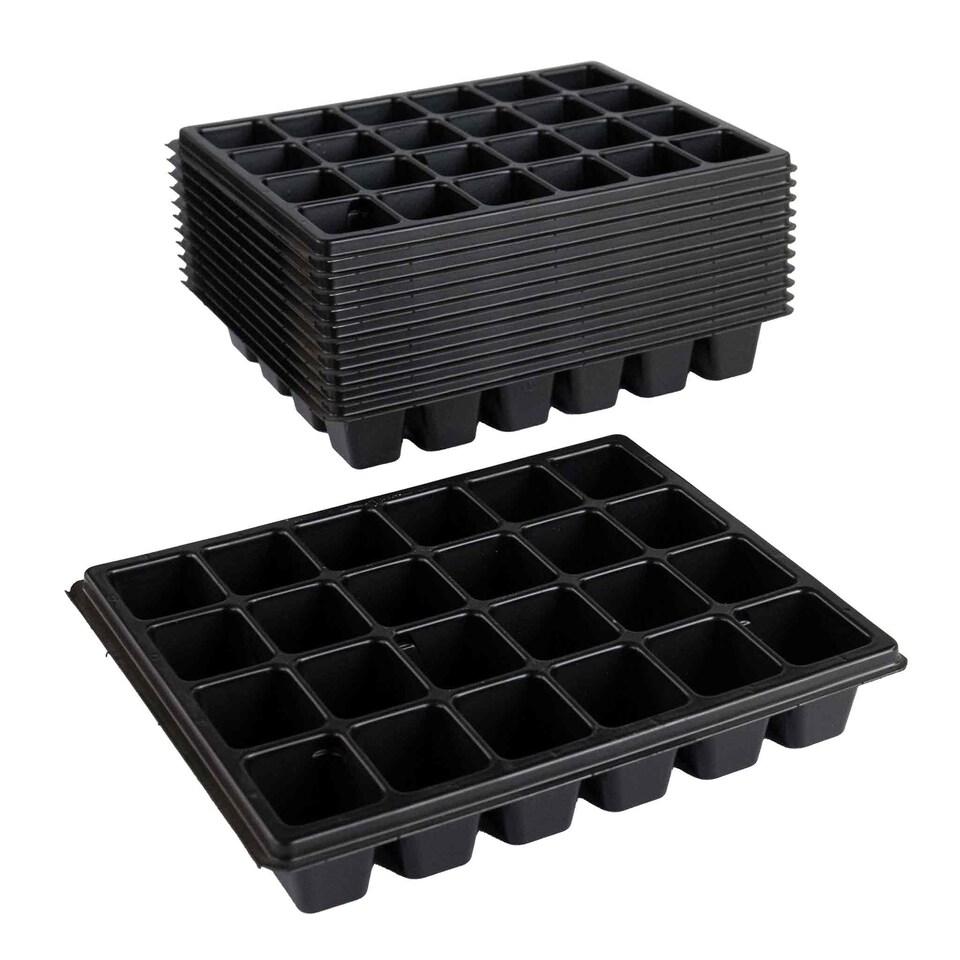 image 1 of Marshalls Garden 12-Pack 24-Cell Black Seed Trays