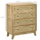 image 3 of HOMCOM Chest of Drawers, 4 Drawer Unit Storage Organiser with Rattan Element