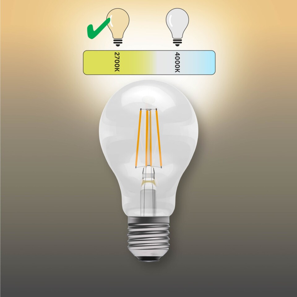 image 1 of BELL Lighting E27 LED Filament GLS Warm White 7W Energy Saving Light Bulb