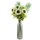 image 2 of Glass Vase Smoke Grey Diamond Tall Glass Vase 50cm Botanik | Grey | 50