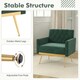 image 7 of COSTWAY Modern Sofa Accent Chair Upholstered Armchair Green