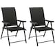 image 1 of Outsunny Folding Garden Dining Chairs Set of 2/4 with Mesh Seat Black | 2 pcs