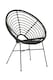 image 5 of Interiors by Premier Natural Rattan Black Round Chair with Black Metal Legs, Rattan Dining Chair, Robust Rattan Lounge Chair | Black
