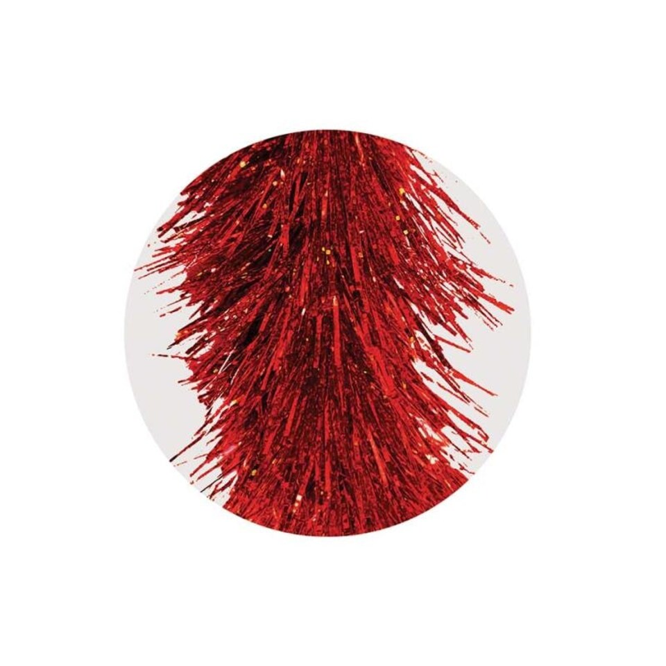 image 1 of 2m Red Christmas Holographic Luxury Tinsel