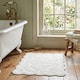 image 3 of Gracie Floral Jacquard Scalloped Bath Mat
