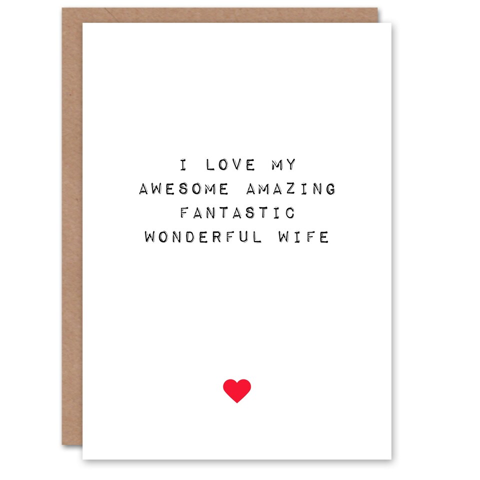 image 1 of Amazing Wonderful Anniversary Valentines Her Wife Card