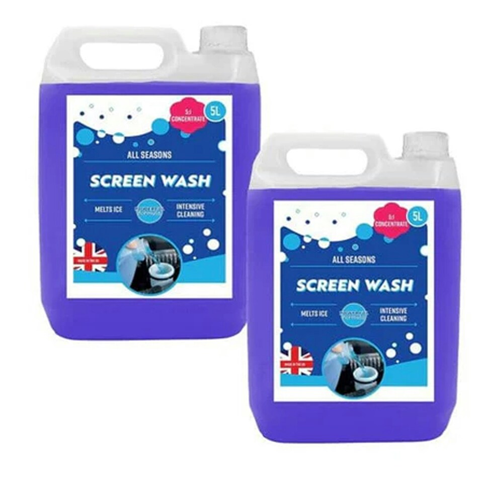 image 1 of 1 x 5 Litre Blue All Seasons Vehicle Screen Wash Effective Down To Negative 5 Degree Celsius Formula Streak Free Finish