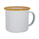 image 4 of Argon Tableware White Enamel Mugs - 375ml - Yellow - Pack of 6 | Yellow | Yellow