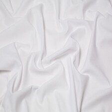 Minerva Core Range White Gaberchino Polycotton Twill Fabric for Dressmaking, 147.5cm / 58" Wide - per metre