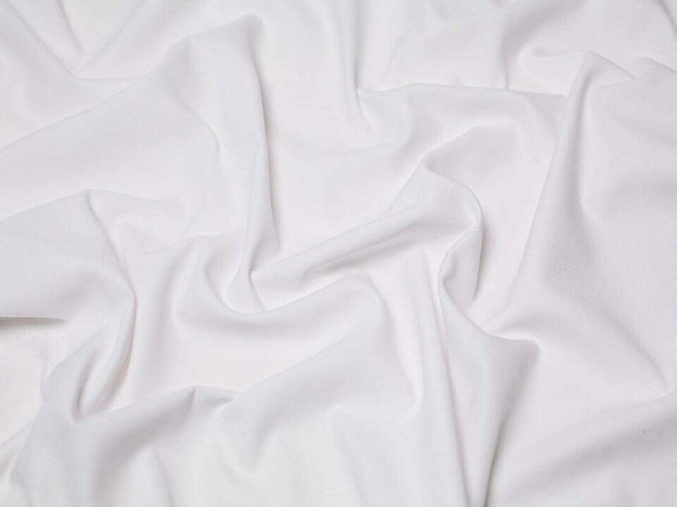 Minerva Core Range White Gaberchino Polycotton Twill Fabric for Dressmaking, 147.5cm / 58" Wide - per metre